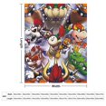 thumbnail image 2 of Manta Bowser de tela de superficie vertical súper suave de varios tamaños, acogedora y cálida, adecuada para cama, sofá, campamento, viajes, para todas las estaciones, liviana y compacta de 50 x 60, 2 of 8