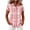 Pink Womens Tops, variant on Button Down Shirts for Women Short Sleeve Tops Womens Plaid Printed Collared Casual Fall Blouses