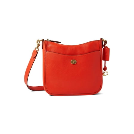 COACH Polished Pebble Leather Chaise Crossbody Red/Orange One Size |  Walmart Canada