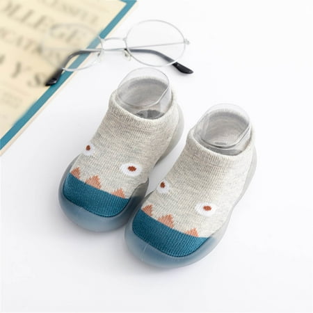 

eczipvz Toddler Shoes Boys Girls Animal Cartoon Socks Shoes Toddler WarmThe Floor Socks Non Slip Prewalker Girls Cleats (Grey 8 Toddler)