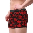 thumbnail image 4 of Daiia Red Skulls Men's Underwear Boxer Briefs, Cotton Stretch Moisture-Wicking Underwear-Medium, 4 of 9