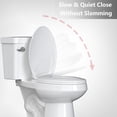 thumbnail image 2 of Faitaliicy Toilet Seat Plastic Elongated Toilet Seat With Quick-Release And Quick-Attach Soft Close Never Loosen Easy Install And Clean Round White Toilet Seat, 2 of 6