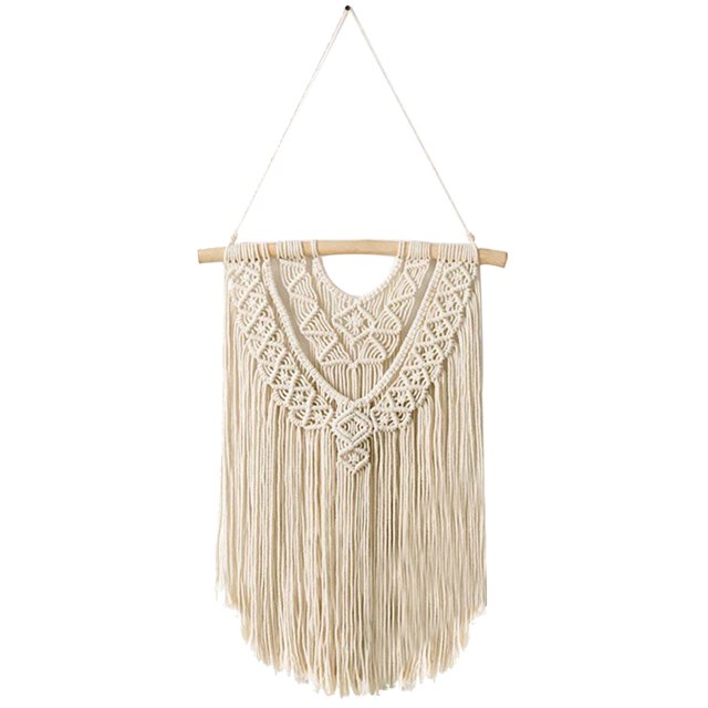 Coofit Woven Tapestry Handmade Cotton Rope Macrame Wall Hanging Wall Decor