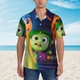 thumbnail image 2 of Lsque inside out 2 Pattern Hawaiian Shirt for Men Unisex Summer Beach Casual Short Sleeve Cotton Linen Button Down Shirts-Small, 2 of 6