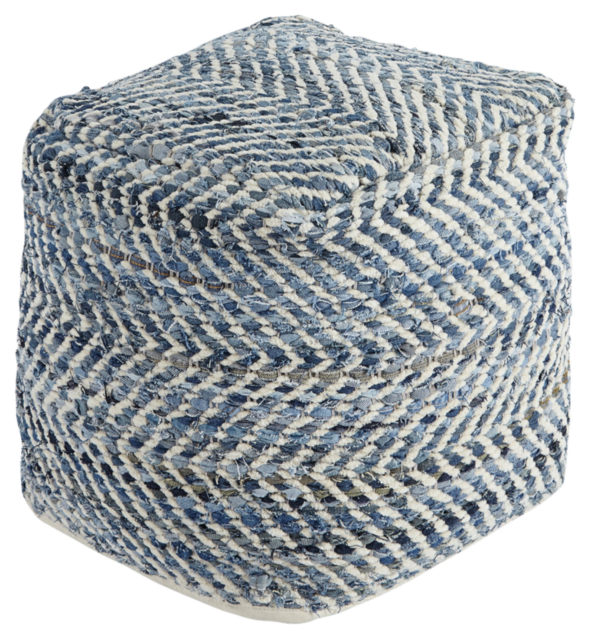Signature Design By Ashley Chevron Pouf Walmart Com Walmart Com
