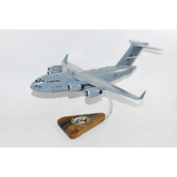 445th AeroMedical Evac Squadron C-17 Model, 1/116th Scale, Mahogany, Cargo