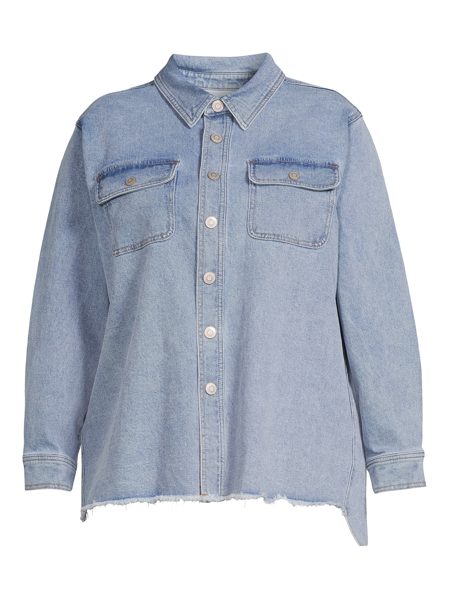 Terra & Sky Women's Plus Size Denim Shirt Jacket