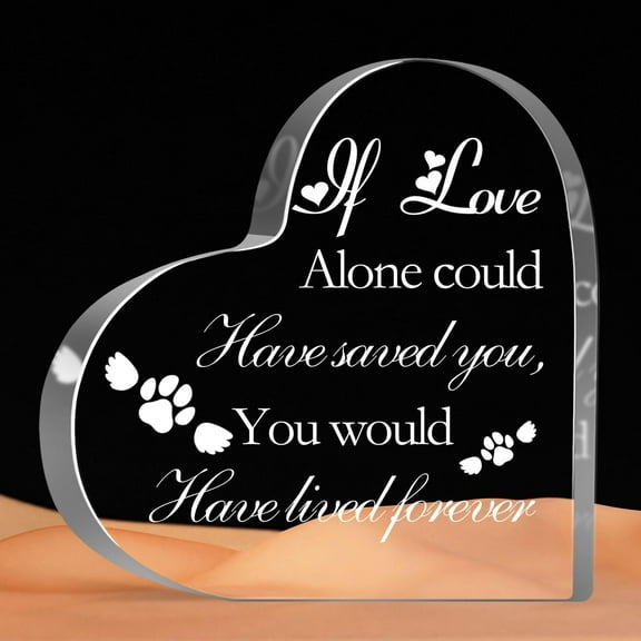 Pet Memorial Gifts Bereavement Remembrance Gifts for Loss of Dog Cat Sympathy Condolence Gifts In Memory of Loss Pet Acrylic Sign Plaque for Table Remembrance Desk Shelf Decor Plaque