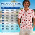 thumbnail image 6 of Xixirimido Heart Shape Paws Pink Print Couples Matching Vacation Outfits Men's Breathable Short Sleeve Shirt & Women's Irregular Hem Dress Coordinated Summer Wear for Dating, Size S, 6 of 7