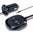 thumbnail image 1 of Kit Bluetooth para automóvil, receptor Bluetooth, adaptador de audio manos libres Bluetooth 4.1 con micrófono, base magnética y aislador de tierra, 1 of 5