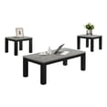 thumbnail image 1 of Tex 3pc Coffee and Side End Table Set- Gray Top- Black Wood Legs, 1 of 6