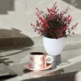 thumbnail image 4 of 2PCS Faux Potted Plants Artificial Greenery,Realistic Mini Fake Plants with Flowers for Home Office Desk Decor,Small Indoor Tabletop Decorations for Bathroom,Farmhouse,Shelf Centerpiece, 4 of 6