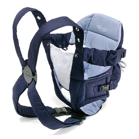 Infantino GoGoRider Baby Carrier, Navy/Baby Blue Gingham
