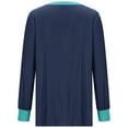 thumbnail image 4 of GigrtiJin Womens Fall Long Sleeve Tops Color Block Round Neck Casual Cute T Shirts Winter Clothes Basic Tees, 4 of 5
