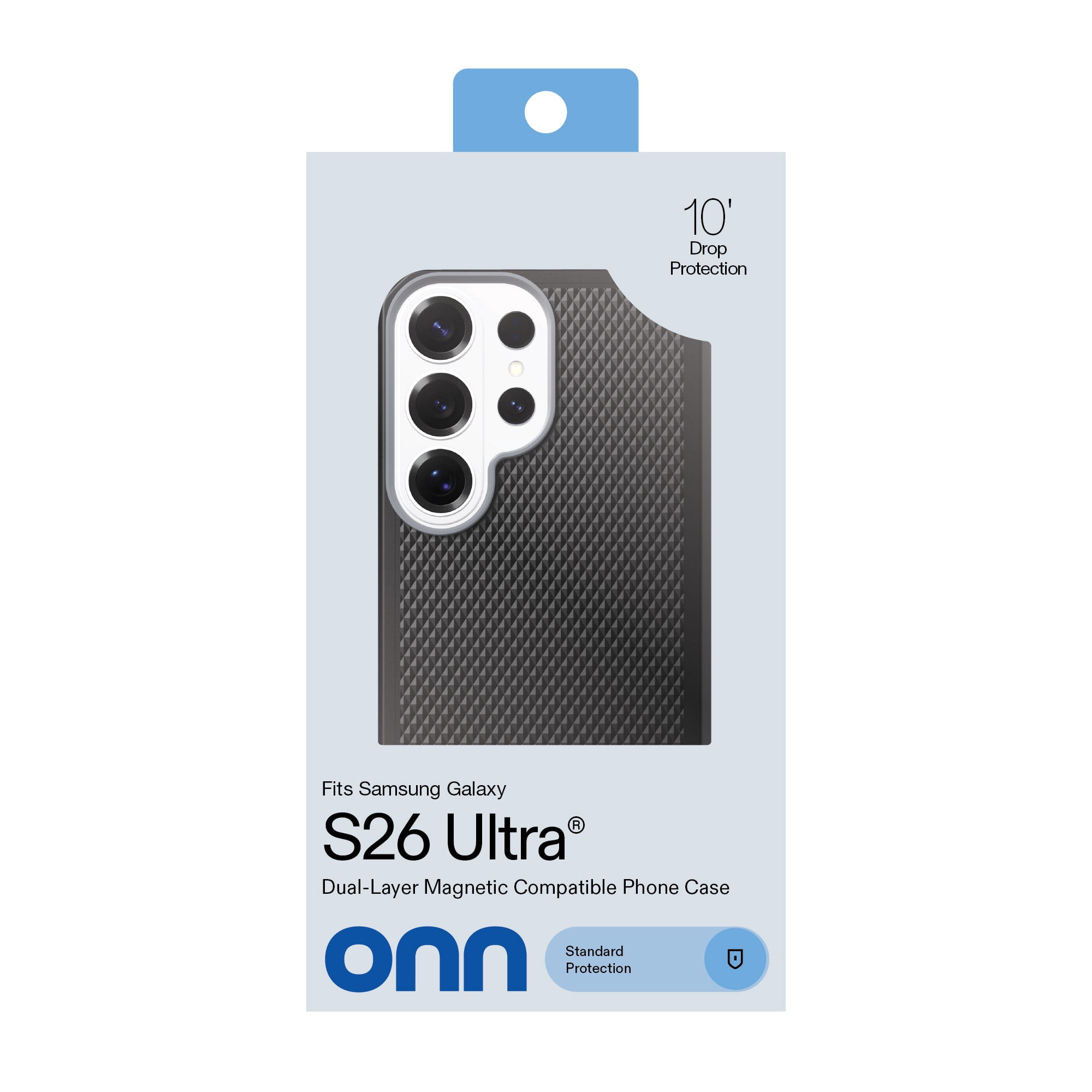 onn Magnetic Compatible Dual-Layer Phone Case for Samsung Galaxy S26 Ultra - Black