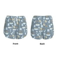 thumbnail image 5 of Vsdgher Blue Bathroom Print Women's Running Double Layer Shorts High Waisted with Pockets Elastic Yoga Workout Athletic Gym Sports, 5 of 8