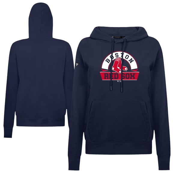 Women's Levelwear Navy Boston Red Sox Adorn Banner Arch Hoodie