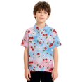 thumbnail image 5 of Hearthz Polo Shirts for Girls Cherry Floral Printed Short Sleeve Cute Shirts for Girls Lapel Collar Teen Girl Trendy Clothes School Uniform 11-12Y, 5 of 7