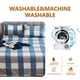 thumbnail image 5 of Conjunto de ropa de cama a cuadros azules, 3 piezas, incluye 2 fundas de almohada, 1 sábana plana, encoge, desvanece, cuidado fácil, 5 of 7