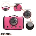 thumbnail image 2 of Bolsa De Transporte Para Mascotas Bolsa para perros y gatos, bolsa transpirable para mascotas, bolsa transparente de PU (rosa roja), 2 of 7