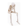 thumbnail image 2 of Resin Skeleton Statue, 20 cm Sitting Skull Figurine, Movable Joints Spooky Decor for Gothic Home Shelf, 2 of 7
