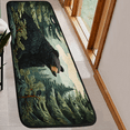 thumbnail image 6 of CURLYOOT Black Bear Forest Wild Animals Runner Rug 2'x6' Washable Kitchen Runner Rug Indoor Non Slip Laundry Rugs Floor Carpet for Hallway Kitchen Entryway Bedroom Living Room, 6 of 9