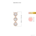 thumbnail image 3 of ANGARA Natural Bezel-Set Three Stone Diamond Necklace in 14K Rose Gold for Women (Size-2.8mm| Color-G| Clarity-VS2) | April Birthstone, Anniversary, Jewelry Gift for Women | Natural Diamond Necklace, 3 of 7
