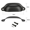 thumbnail image 2 of Unique Bargains Cup Drawer Pull Kitchen Cabinet Handles Black, 83mm Hole Centers, 10pcs, 2 of 4