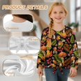 thumbnail image 6 of Xoenoiee Mushroom Berry Maple Leaves Print Long Sleeve Shirts for Girls Thanksgiving Crewneck T-Shirts Kids Soft Long Sleeve Tees Top Twist Knot T Shirts Tie Front Blouses, 9-10 Year, 6 of 7