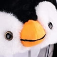 thumbnail image 6 of DADHOT Penguin Hat with Ears Moving Jumping Pop Up Beating Hat Plush Holiday Cosplay Dress Up Funny Gift for Kids Boys Girls, Black, 22'', 6 of 6