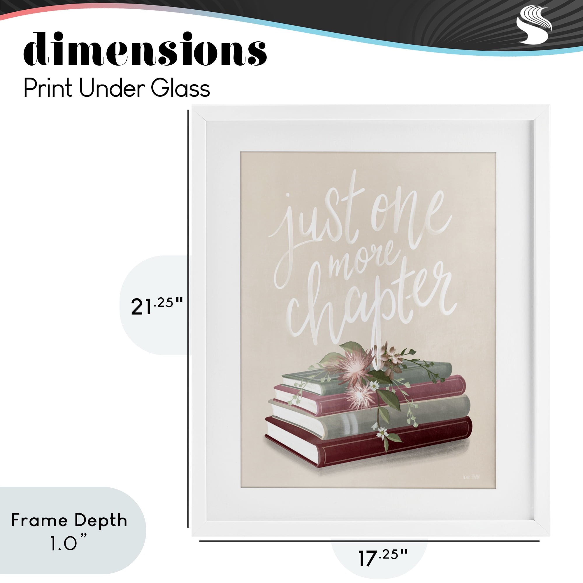 Stupell Industries One More Chapter on Beige White Framed Print Under Glass, design by House Fenway