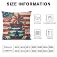 thumbnail image 5 of BANET Pillow Covers Throw Pillow Cover American Flag Pillow Case Decorations for Couch Home Outdoor White, 5 of 5