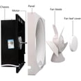 thumbnail image 4 of Fan Blade White 6 Inch 8 Inch 10 Inch 12 Inch Replacement Fan Blade Round Hole Fan Blade for Bathroom Roof Ventilation Range Hood(8 inch), 4 of 4