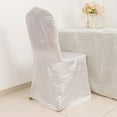 thumbnail image 3 of Balsa Circle White Crushed Crinkle Taffeta Stretchable Banquet Chair Cover Party Events Home, 3 of 8