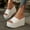 White, variant on Wedge Chunky Platform Womens Sandals Backless Slip on Comfy Round Open Toe Mules Summer Sandals for Women Gold 9(42)