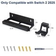 thumbnail image 7 of EEEkit Wall Mount Fit for Nintendo Switch 2, Metal Dock Wall Bracket Kit with 1 Controller Holder, 12 Game Card Holders, 2 Joy-Con Hooks, Near or Behind TV, 7 of 7