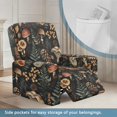 thumbnail image 3 of HELLHERO Forest Mushrooms Recliner Chair Covers, Brushed Recliner Chair Slipcover with Side Pocket, 4 Pieces High Elastic Recliner Slipcovers, 3 of 8