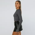 thumbnail image 4 of SUNBS Fitted Long Sleeve Shirts for Women Basic Crop Fall Fashion Layering Slim Y2k Trendy Blouse, 4 of 8
