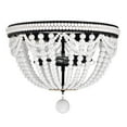 thumbnail image 4 of Warehouse of Tiffany IMC838A-3 16 in. Hudson Indoor 3-Light Iron Black & Gloss White Flush Mount Ceiling Light with Light Kit, 4 of 5