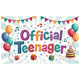thumbnail image 3 of Colorful Theme Happy Birthday Banner For Kids Party Teenage Celebration Indoor Decoration, 3 of 7