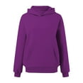 thumbnail image 6 of Yuannlog Women Sweatshirts Casual Hooded Sweatshirts Soft Comfortable Pullover Hoodies Basic Loungewear Lightweight Athletic Tops, 6 of 7