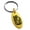 Gold, variant on Stainless Steel Pirate Skull Crossbones Rum Engraved Small Oval Charm Keychain Keyring