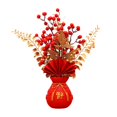 thumbnail image 2 of Adorno de año nuevo chino Festival de primavera Ramo de flores de acebo decorativo Fu Personaje Artesanía de bricolaje de bayas rojas para , estilo E Sunnimix Ramo de año nuevo chino, 2 of 8