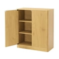 thumbnail image 6 of Hommoo 31.5" Modern Wooden Wavy Buffet Sideboard Accent Storage Cabinet, Curved Contour Design Sideboard Buffet Cabinet,Natural, 6 of 7