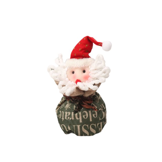 Inteprter Bolsa de regalo de Navidad cordón impreso decorativo Navidad galleta caramelo almacenamiento bolsa Festival organizador fiesta Año Nuevo Kits de decoración para fiestas Tipo 1 Inteprter HA069801-01