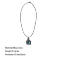 thumbnail image 2 of SIfdSeng [Turquoise Western Pattern Bull Tag Necklace] Unique Exaggerated Pendant, 2 of 5