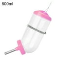 thumbnail image 2 of Walbest Pet Water Bottle Hanging Rabbit Water Bottle No Drip Leak Proof Auto Water Feeder for Cats Bunny Guinea Pig, 500ml(17 oz)), Pink, 2 of 7