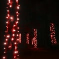 thumbnail image 4 of StretchNet Pro Expandable Christmas Net Lights, Tree Wrap Lights - Trunk Wrap Lights, Column Christmas Lights - Column Wrap Lights (50 Lights, 20" x 45" Net, Red Trunk Wrap Lights, Brown Wire), 4 of 6
