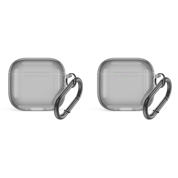 Funda Protectora Transparente Con Mosquetón TPU para Airpods 4 (Transparente)