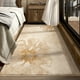 thumbnail image 4 of Alfombra marrón resistente a la suciedad con diseño floral para sala de estar, dormitorio, alfombras antideslizantes para el frente de la cama, alfombras europeas suaves y esponjosas para sala de estu, 4 of 4